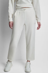 JACQUARD MIX HIGH-RISE ANKLE PANT - Eggnog - 2