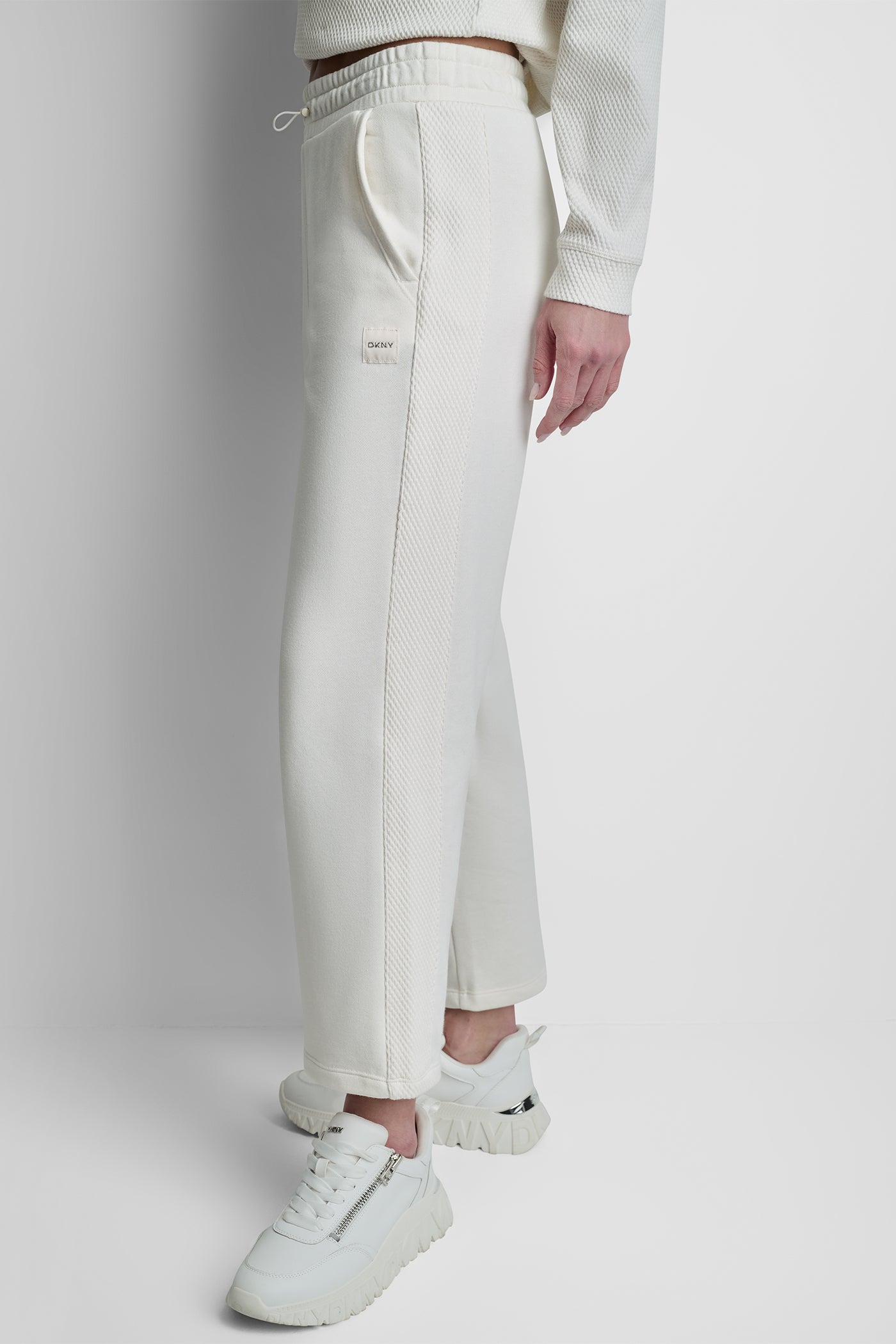 JACQUARD MIX HIGH-RISE ANKLE PANT - Eggnog - 4