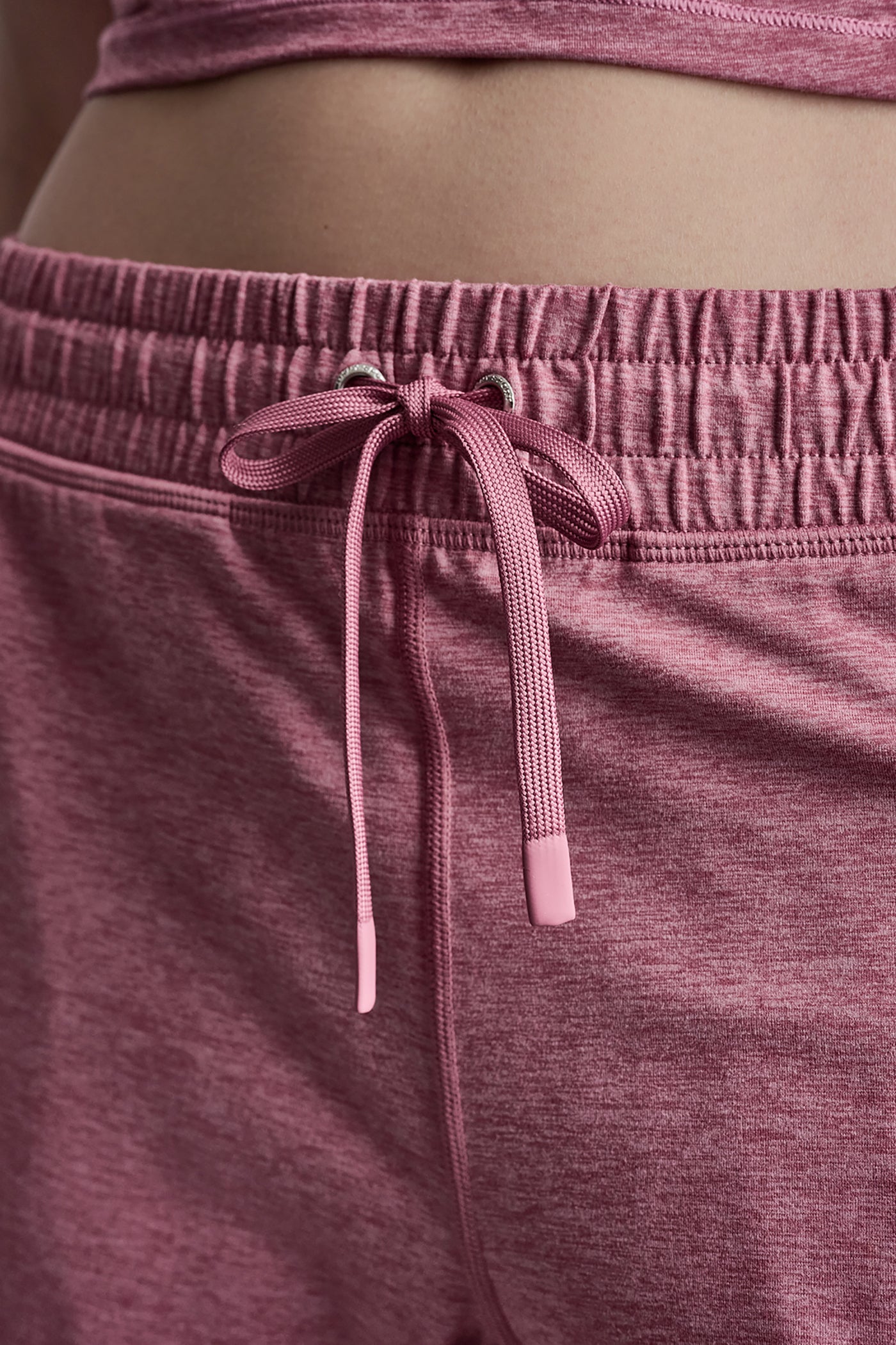 MID-RISE SPACEDYE WIDE LEG PANT - Mesa Rose Spacedye - 8