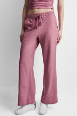 MID-RISE SPACEDYE WIDE LEG PANT - Mesa Rose Spacedye - 3
