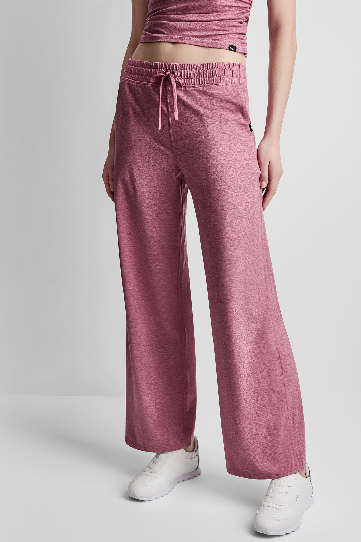 MID-RISE SPACEDYE WIDE LEG PANT - Mesa Rose Spacedye - 5