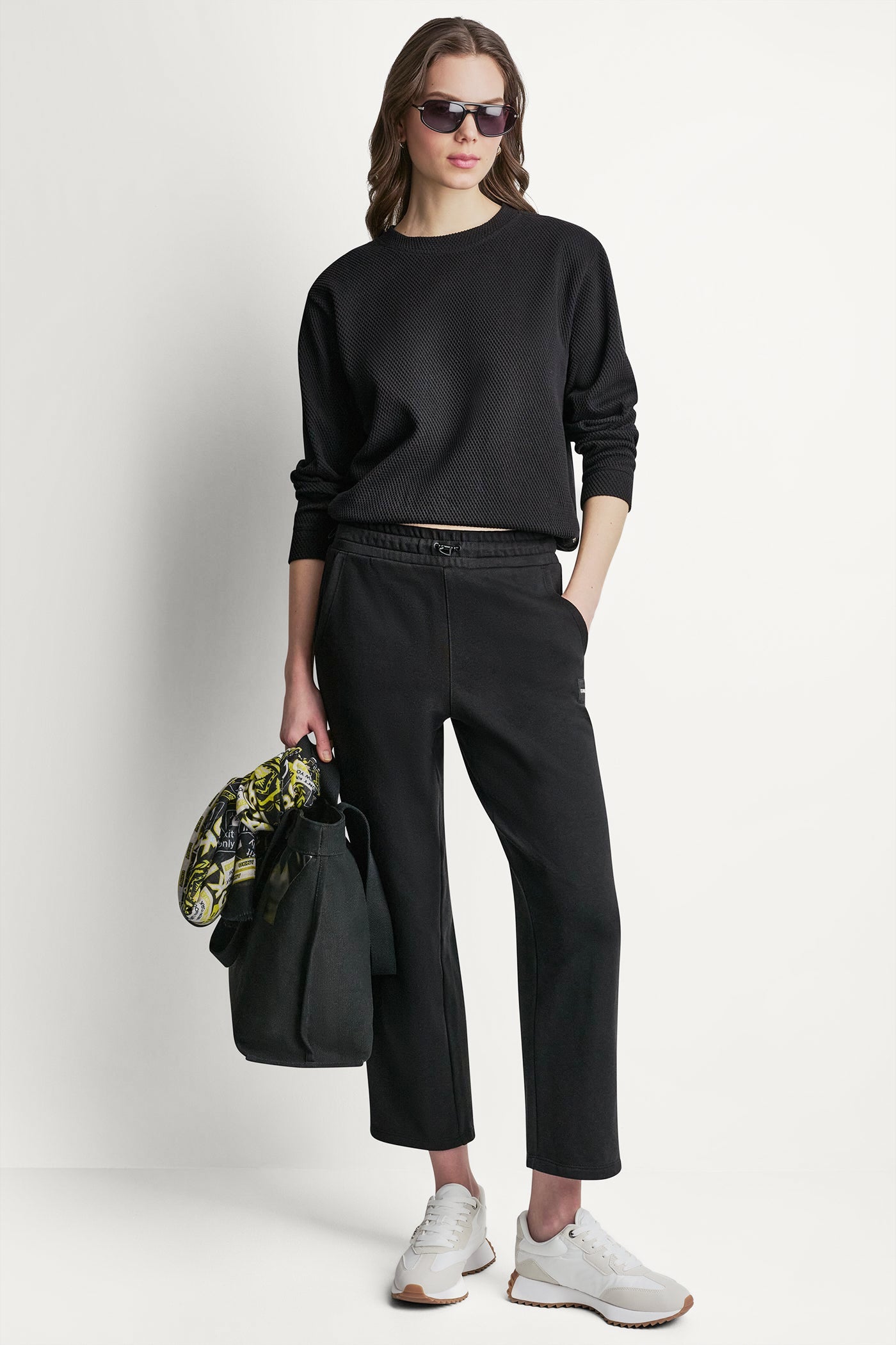 JACQUARD KNIT PULLOVER - Black - 7