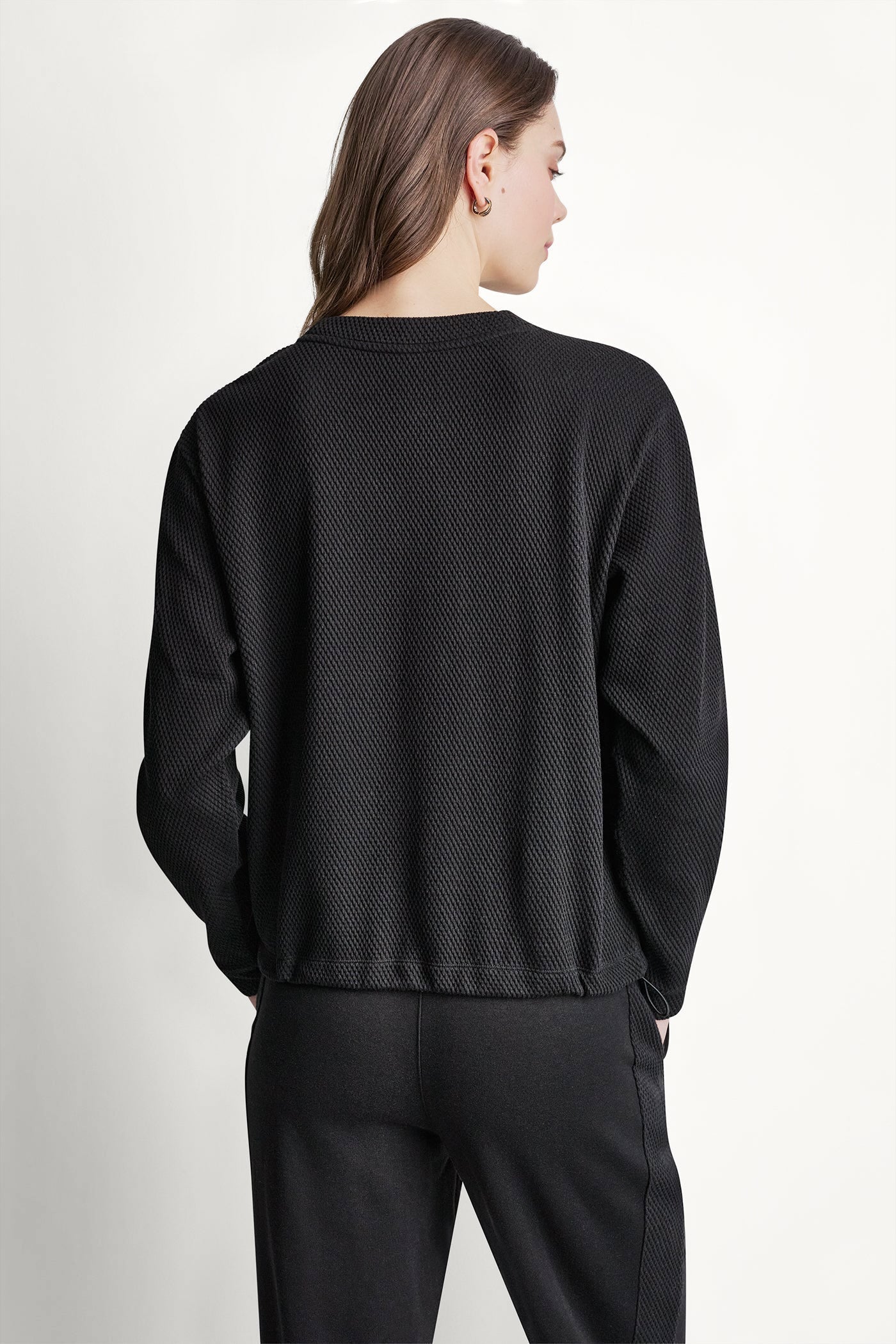 JACQUARD KNIT PULLOVER - Black - 3
