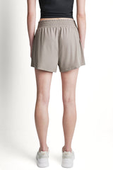 HUDSON STRETCH HIGH-RISE SHORT - Mushroom - 3