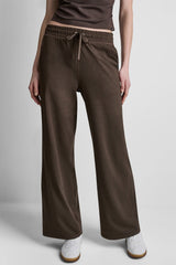 MID-RISE SPACEDYE WIDE LEG PANT - Espresso Spacedye - 2