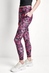 HIGH-RISE 7/8 PRINTED LEGGING - DKNY Logo Scatter Punch - 4
