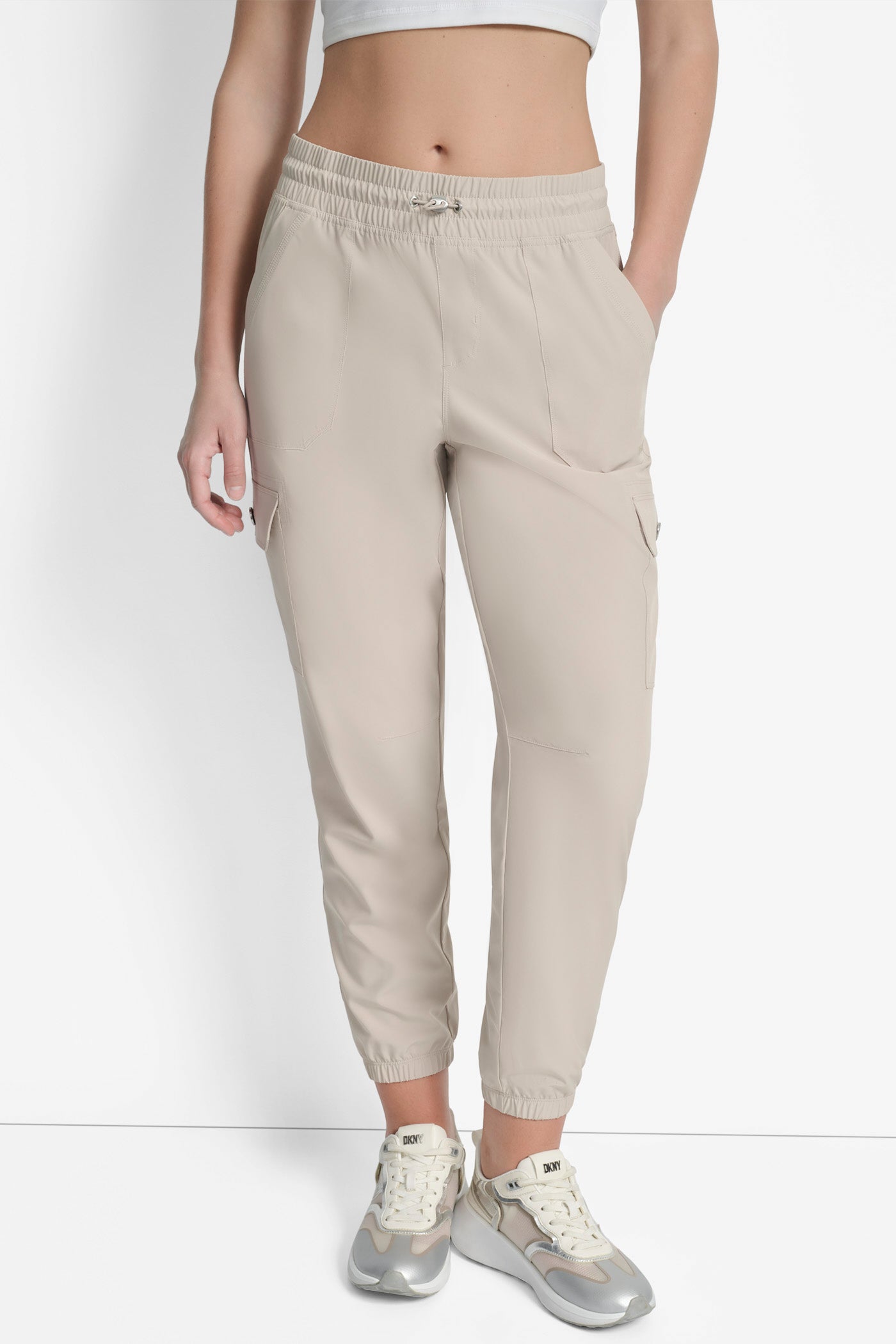 HIGH-RISE RELAXED CARGO JOGGER - Pebble - 4
