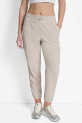 HIGH-RISE RELAXED CARGO JOGGER - Pebble - 4