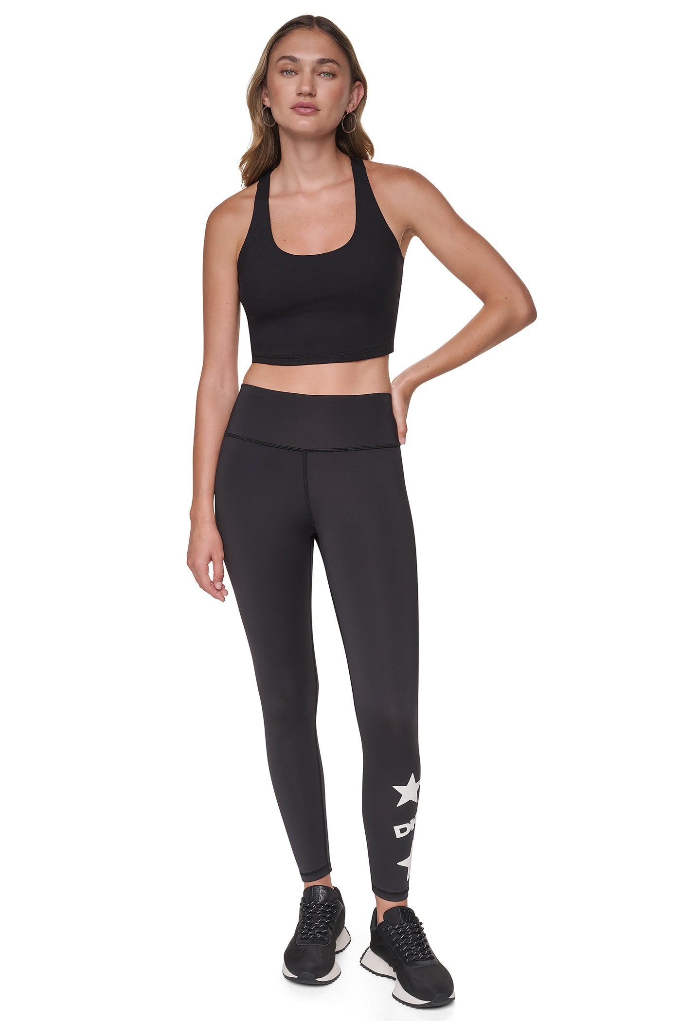 HIGH-RISE STAR 7/8-LENGTH LEGGING - Black/Eggnog - 5