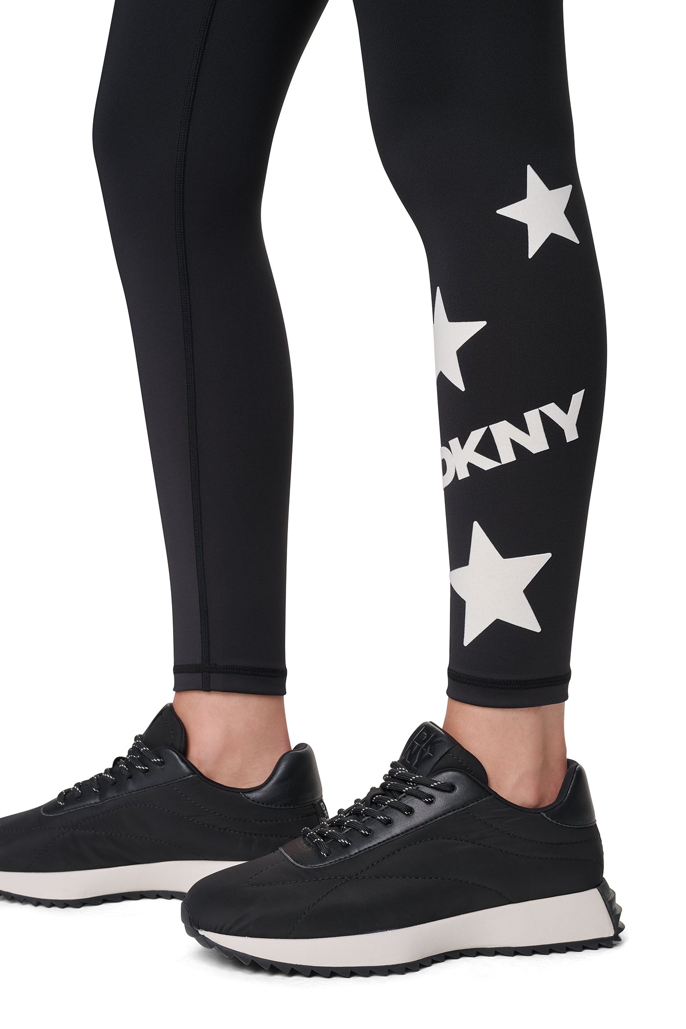 HIGH-RISE STAR 7/8-LENGTH LEGGING - Black/Eggnog - 3