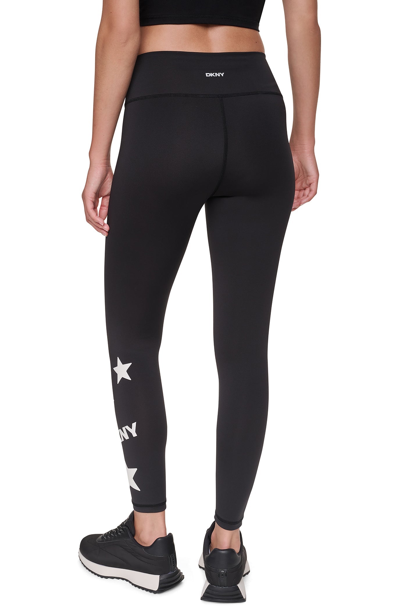 HIGH-RISE STAR 7/8-LENGTH LEGGING - Black/Eggnog - 2