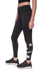 HIGH-RISE STAR 7/8-LENGTH LEGGING - Black/Eggnog - 1