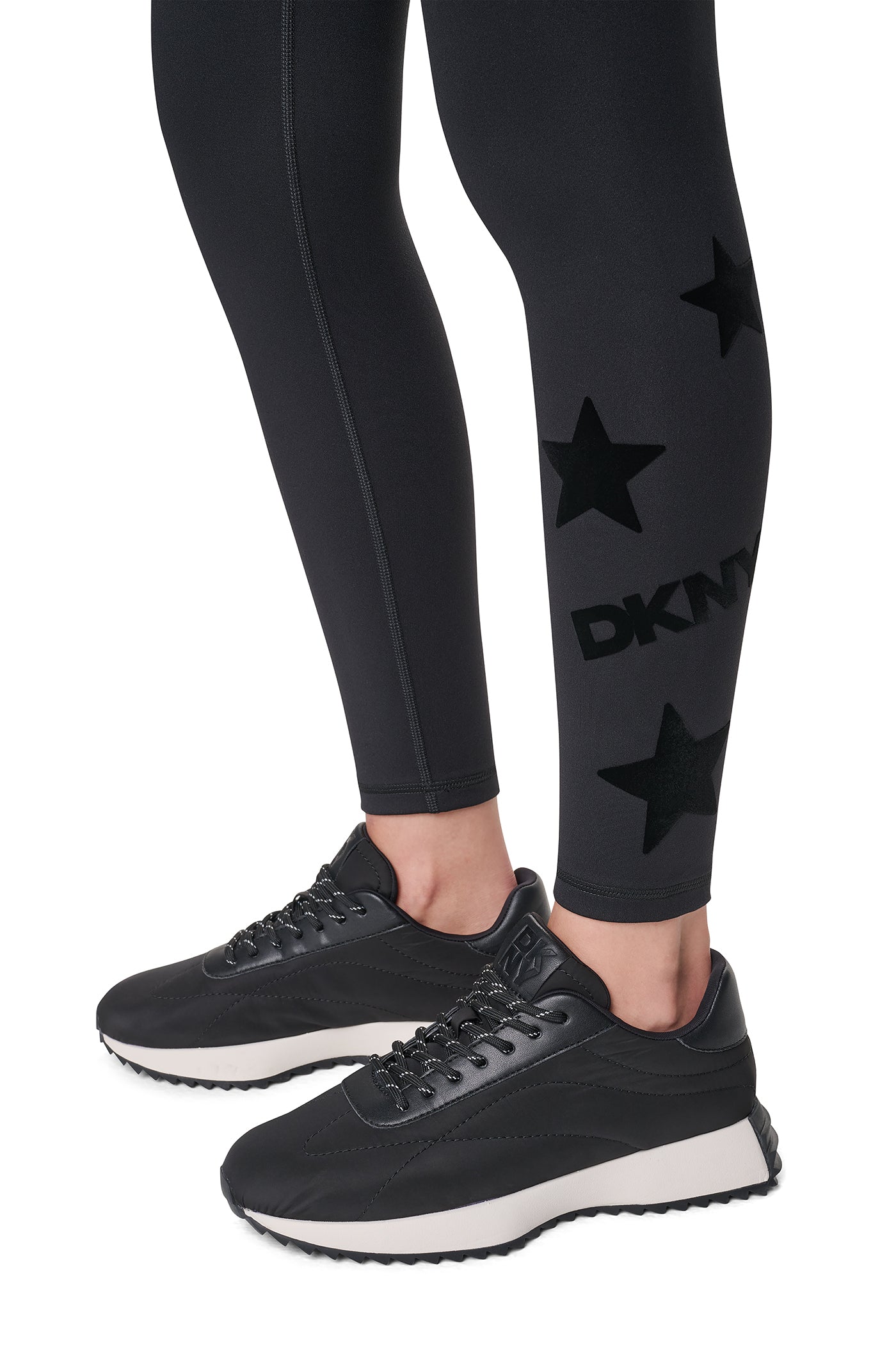 HIGH-RISE STAR 7/8-LENGTH LEGGING - Black/Black - 2