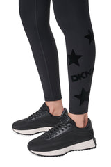 HIGH-RISE STAR 7/8-LENGTH LEGGING - Black/Black - 2