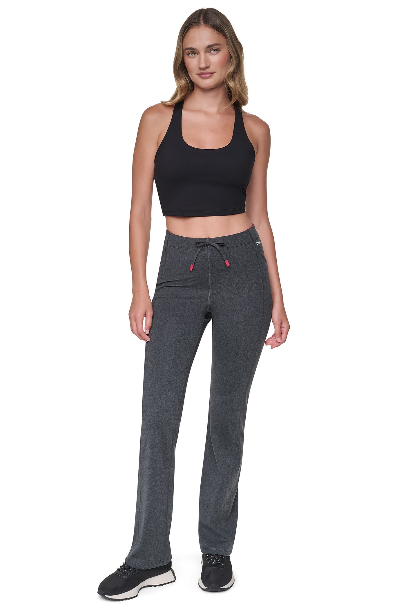 HIGH-RISE POCKET BOOTCUT PANT - Slate Heather/Ruby - 5