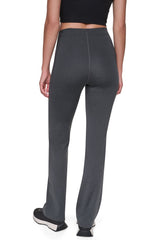 HIGH-RISE POCKET BOOTCUT PANT - Slate Heather/Ruby - 3