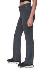 HIGH-RISE POCKET BOOTCUT PANT - Slate Heather/Ruby - 4