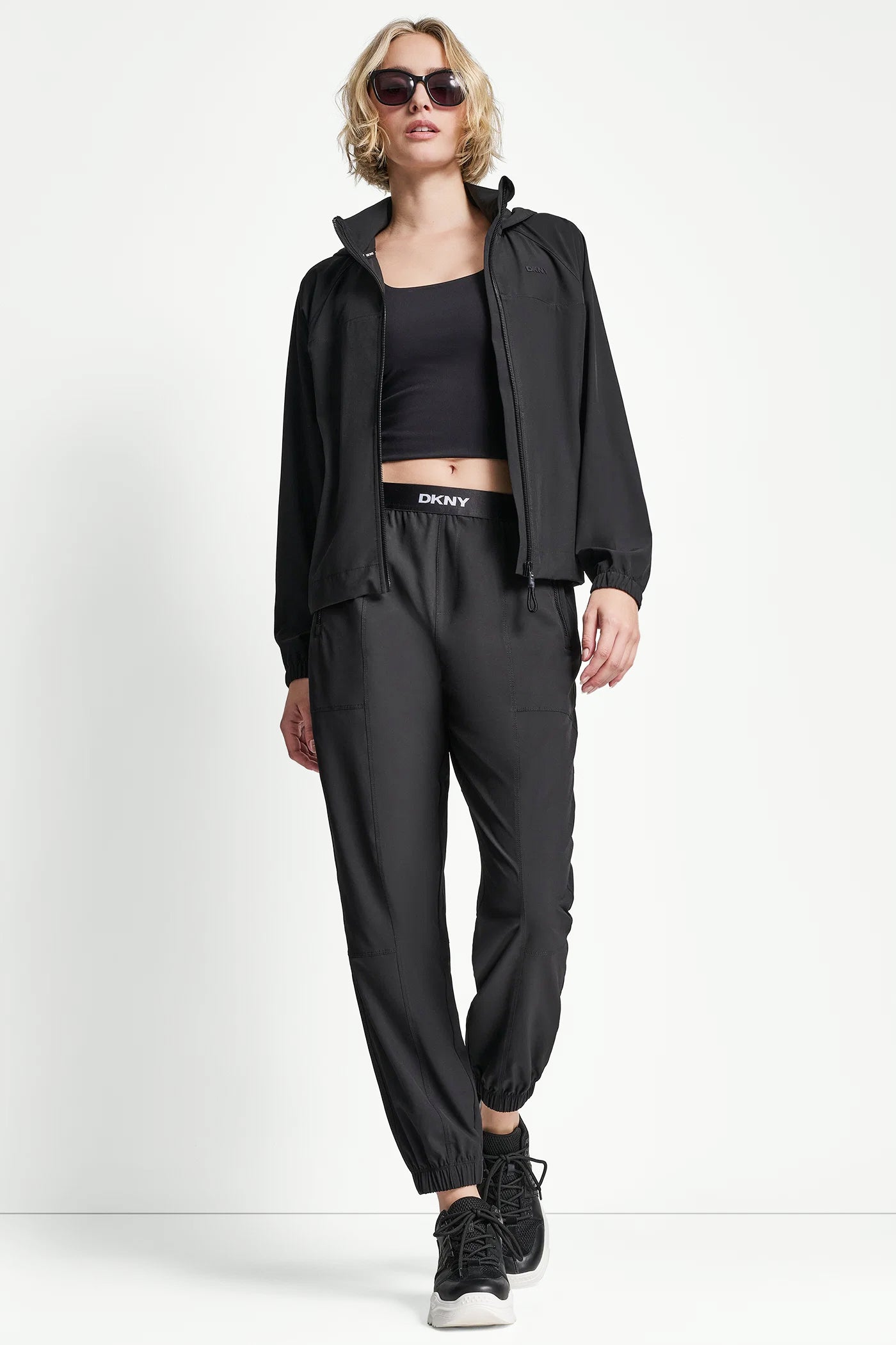 LOGO HOODED SHORT JACKET - Black - 8