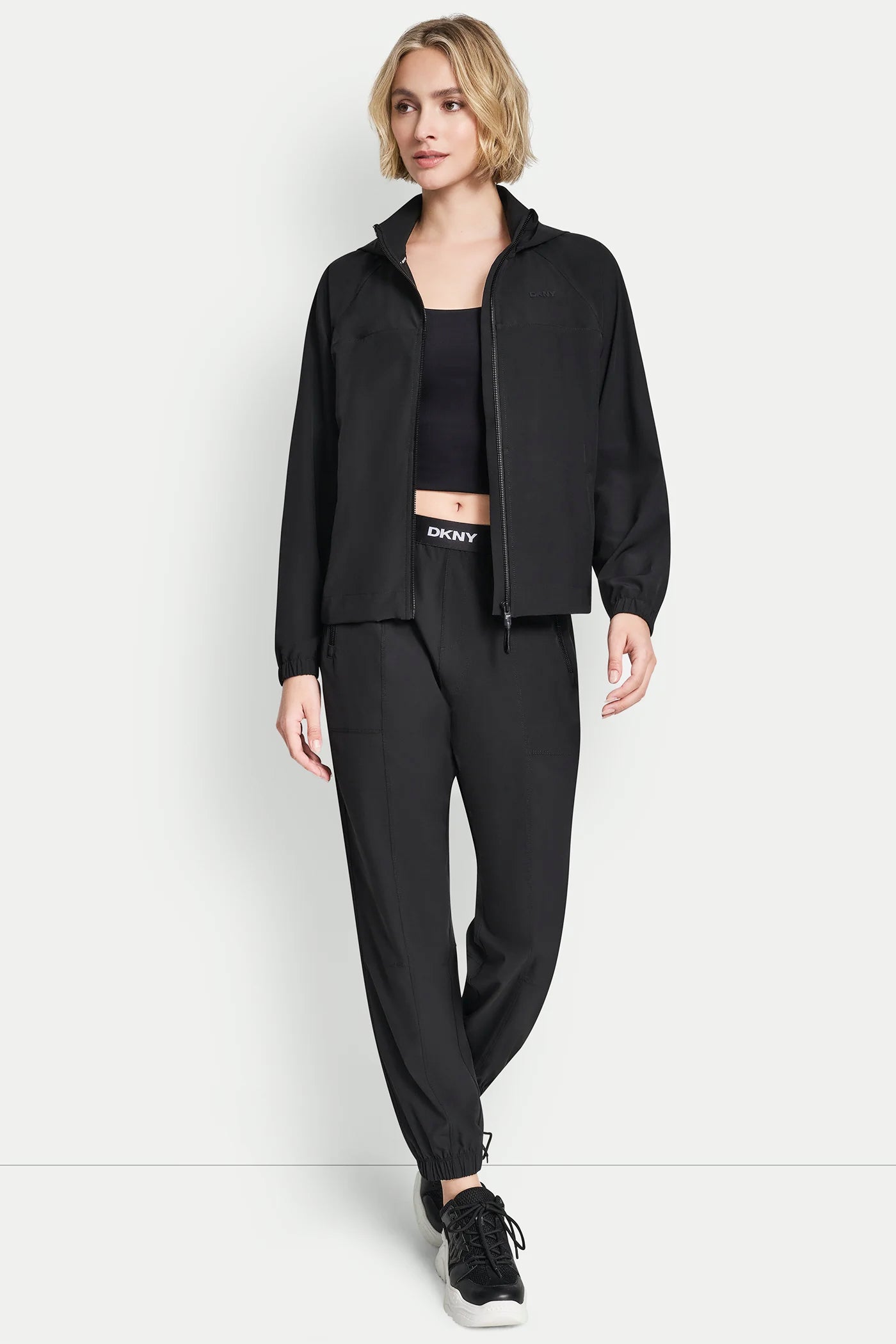 LOGO HOODED SHORT JACKET - Black - 5