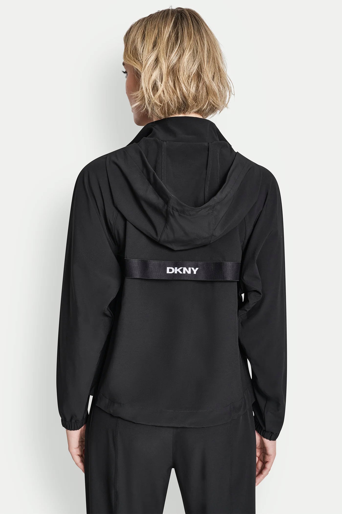 LOGO HOODED SHORT JACKET - Black - 2