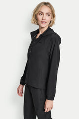 LOGO HOODED SHORT JACKET - Black - 3