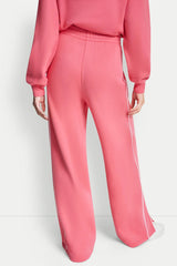 HIGH-RISE PIPED TRACK PANTS - Sunkissed/White - 3