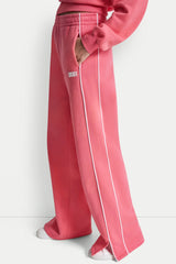 HIGH-RISE PIPED TRACK PANTS - Sunkissed/White - 4