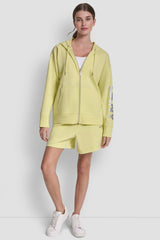 FOIL LOGO FULL-ZIP HOODIE - Lemon Light/Silver - 2
