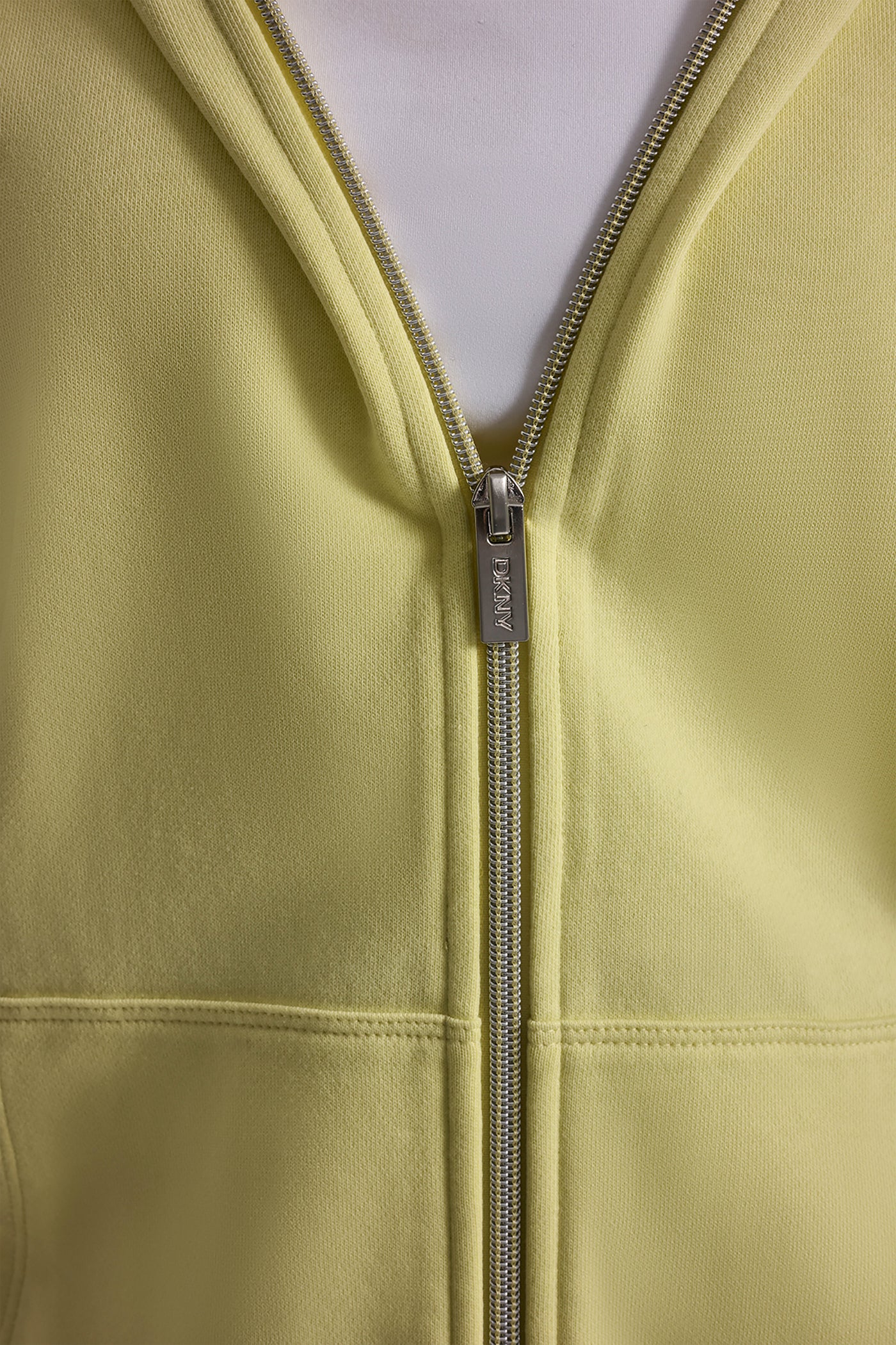 FOIL LOGO FULL-ZIP HOODIE - Lemon Light/Silver - 6