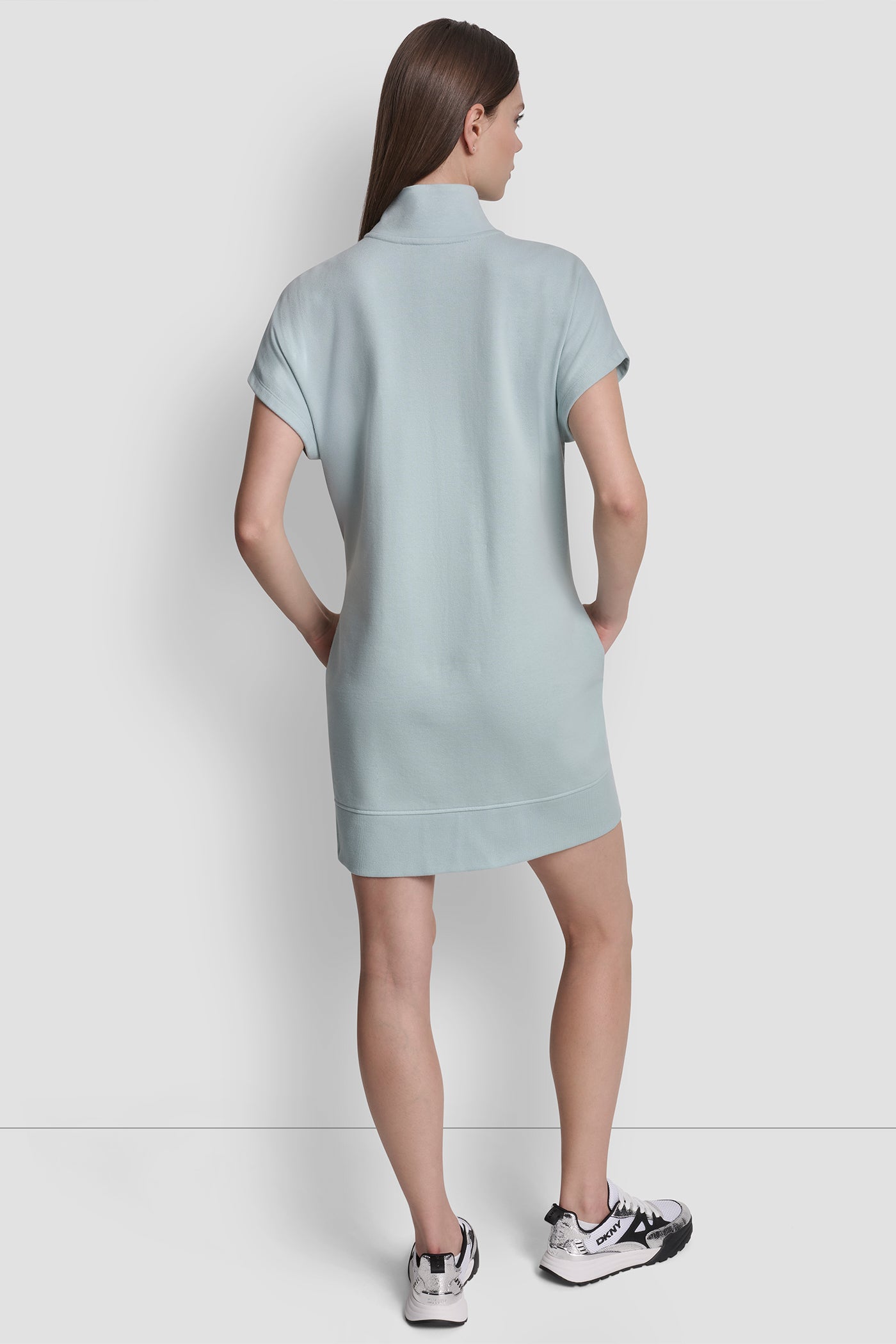 METALLIC BUBBLE LOGO SNEAKER DRESS - Mineral - 3