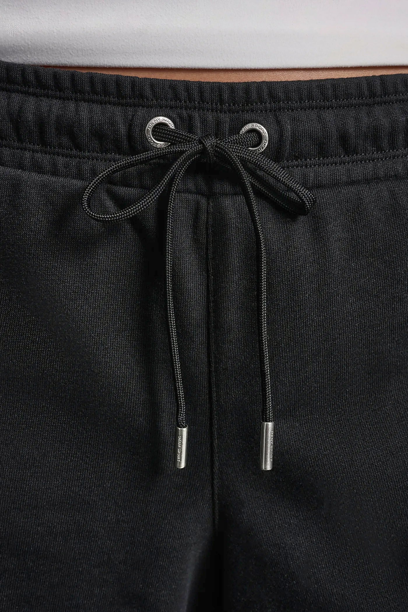 HIGH-RISE LOGO SWEAT SHORTS - Black/Silver - 5