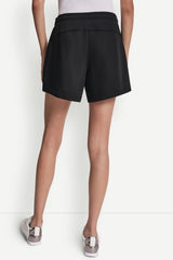 HIGH-RISE LOGO SWEAT SHORTS - Black/Silver - 3