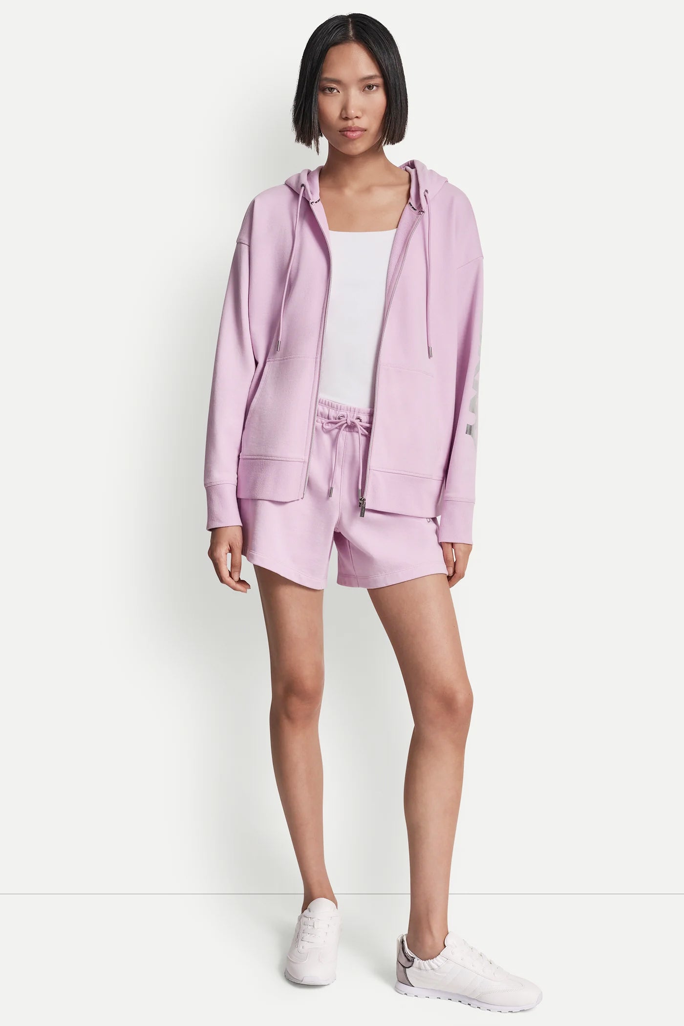 FOIL LOGO FULL-ZIP HOODIE - Pink Lavender/Silver - 2