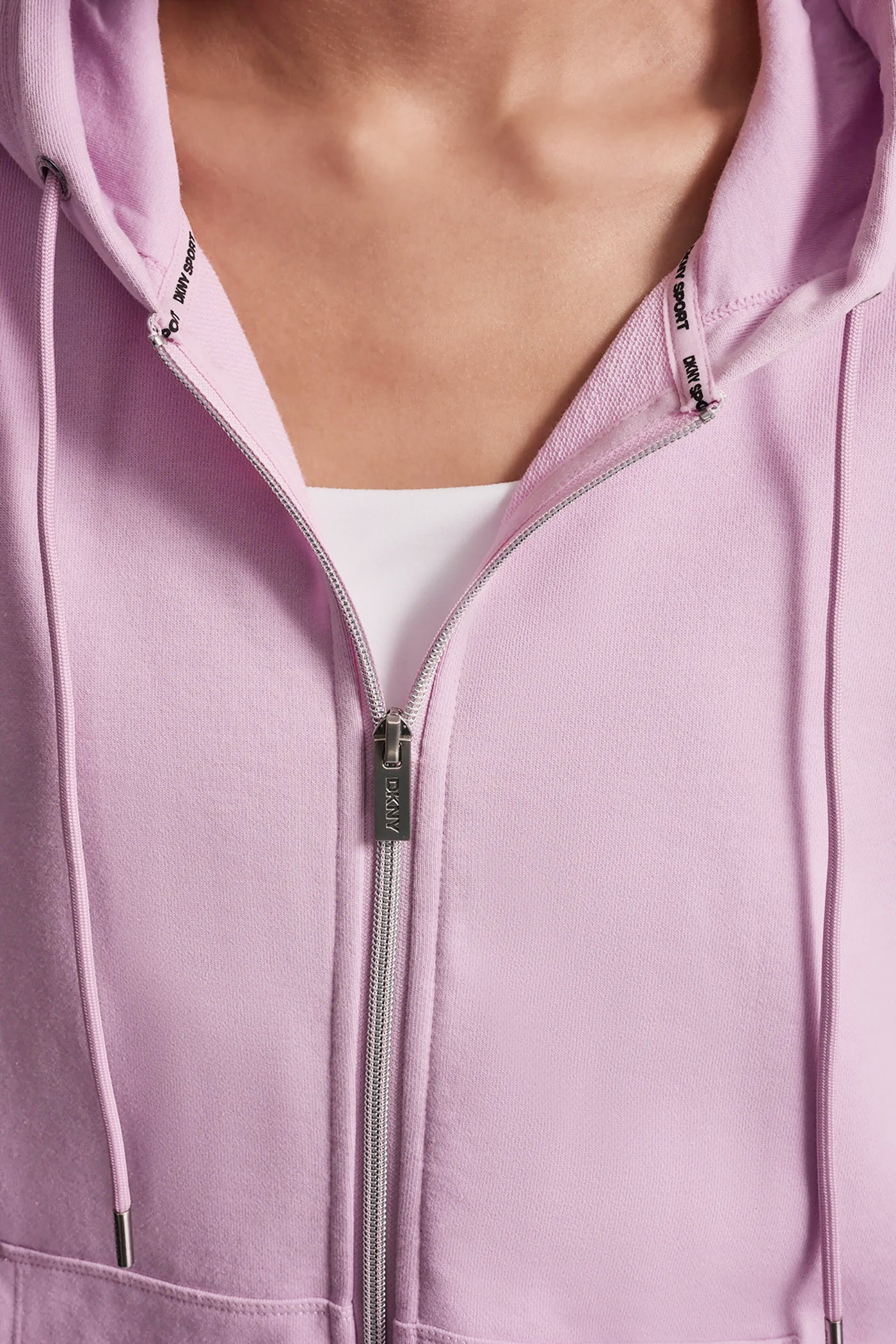 FOIL LOGO FULL-ZIP HOODIE - Pink Lavender/Silver - 7