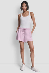 HIGH-RISE LOGO SWEAT SHORTS - Pink Lavender/Silver - 4