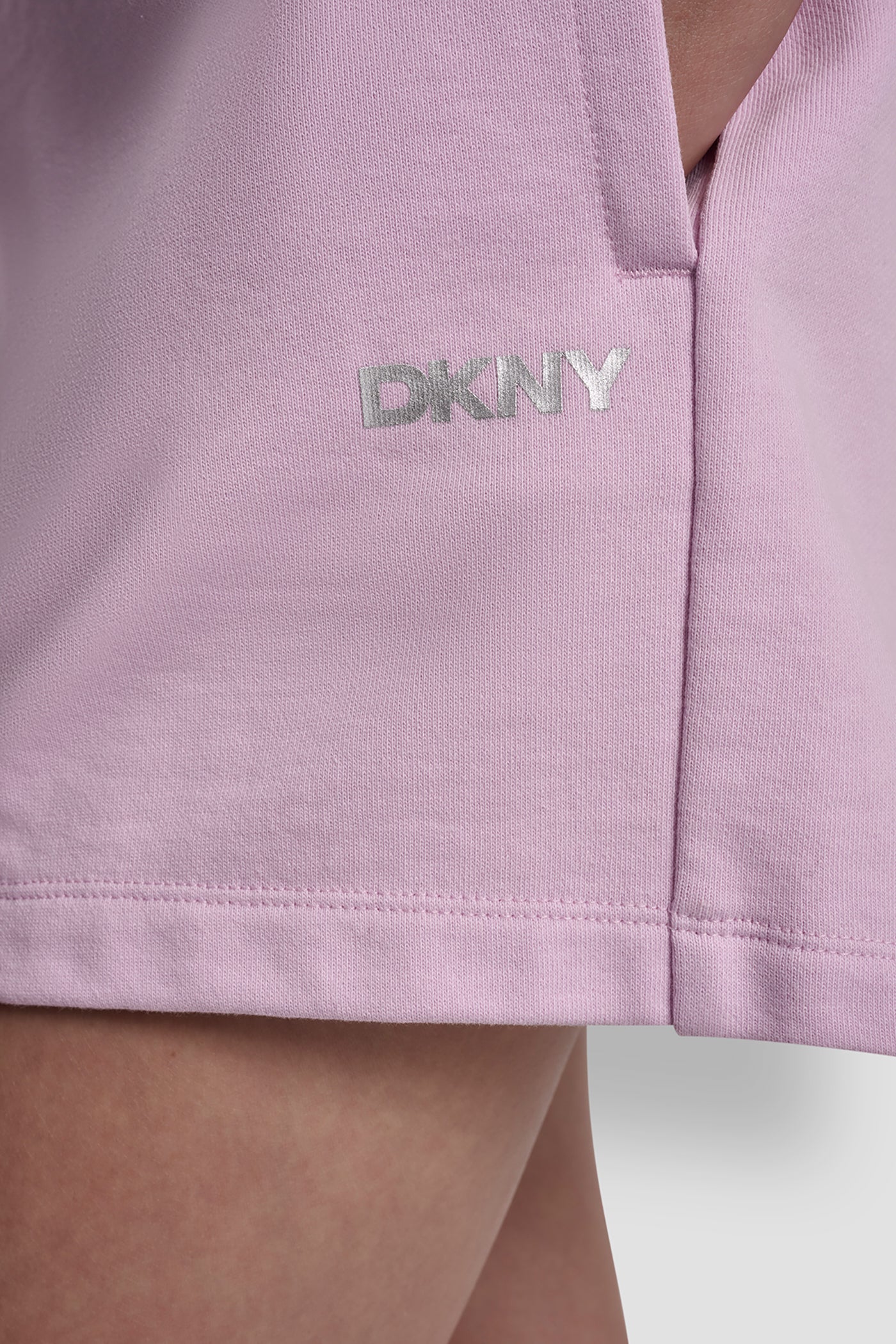 HIGH-RISE LOGO SWEAT SHORTS - Pink Lavender/Silver - 6