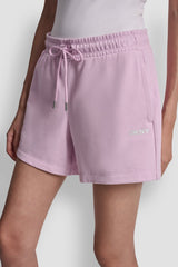 HIGH-RISE LOGO SWEAT SHORTS - Pink Lavender/Silver - 1