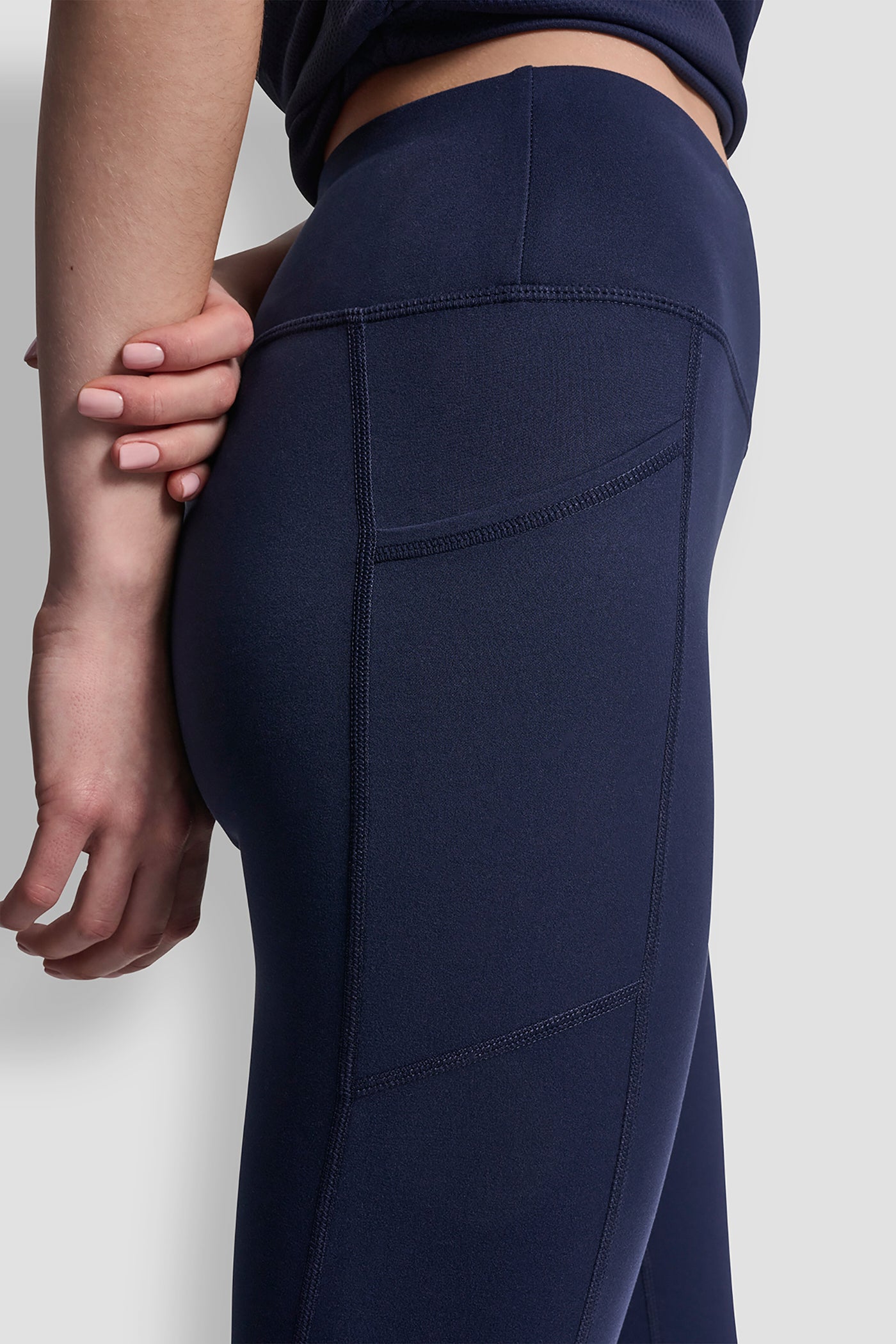 HIGH-RISE LOGO 7/8 LENGTH LEGGING - Peacoat - 5