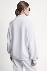 LOGO QUARTER-ZIP SWEATSHIRT - White - 3
