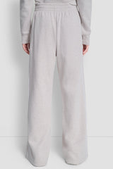 HIGH-RISE PIPED TRACK PANTS - Cortado Heather/White - 3