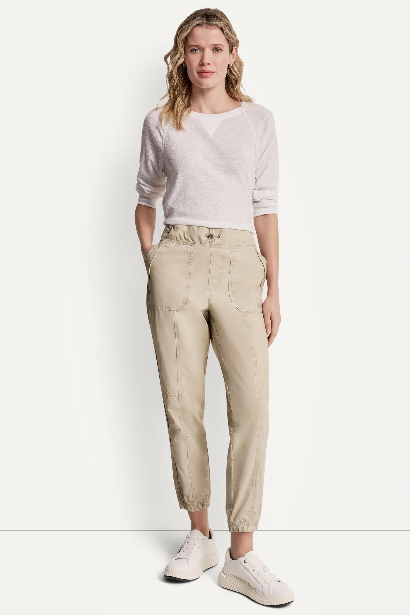 HIGH-RISE SLIM UTILITY JOGGER - Pebble - 5