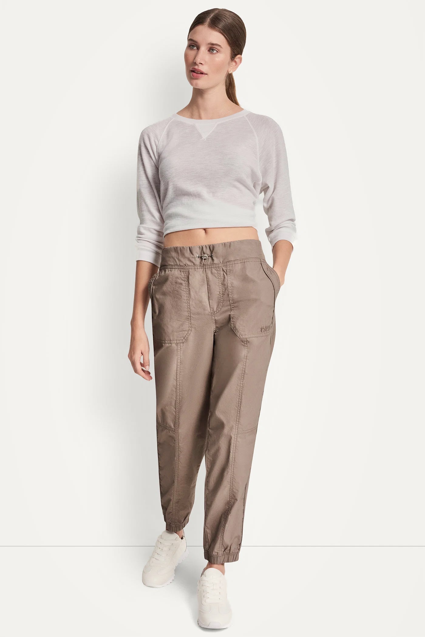 HIGH-RISE SLIM UTILITY JOGGER - Mushroom - 2