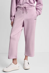 METALLIC BUBBLE LOGO CROPPED HIGH-RISE PANTS - Pink Lavender - 1