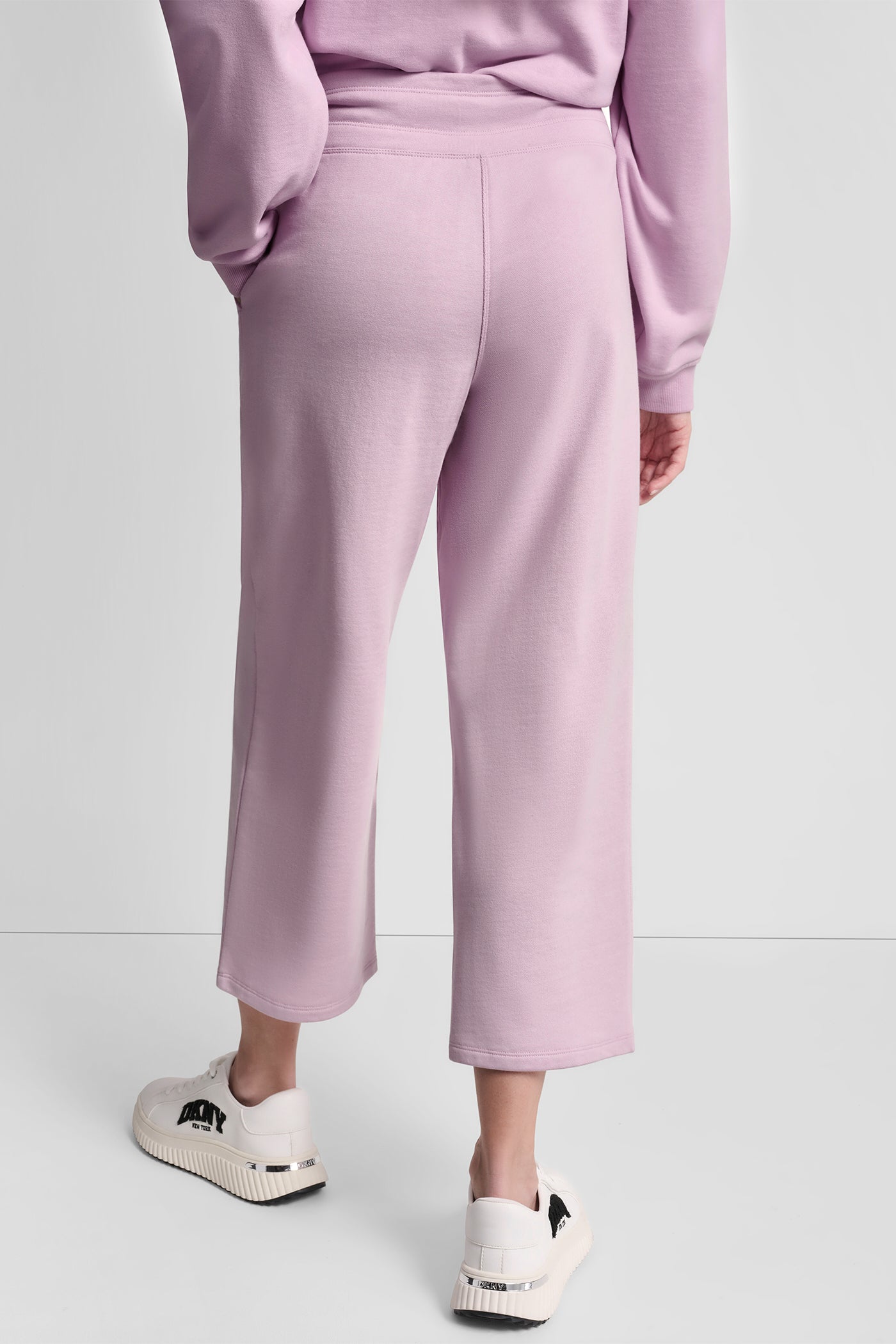 METALLIC BUBBLE LOGO CROPPED HIGH-RISE PANTS - Pink Lavender - 3
