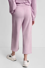 METALLIC BUBBLE LOGO CROPPED HIGH-RISE PANTS - Pink Lavender - 3