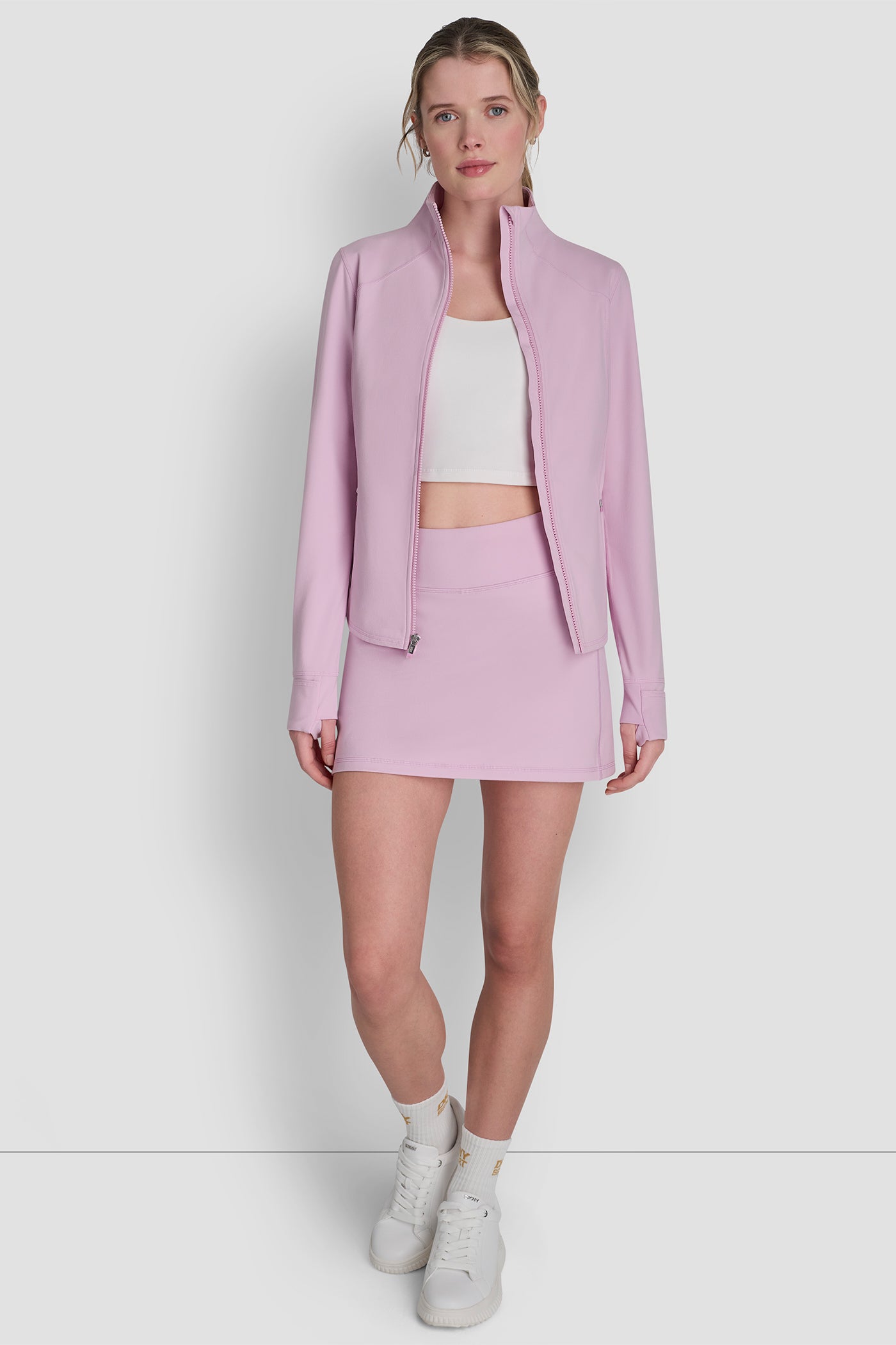 FUNNEL NECK JACKET - Pink Lavender - 6