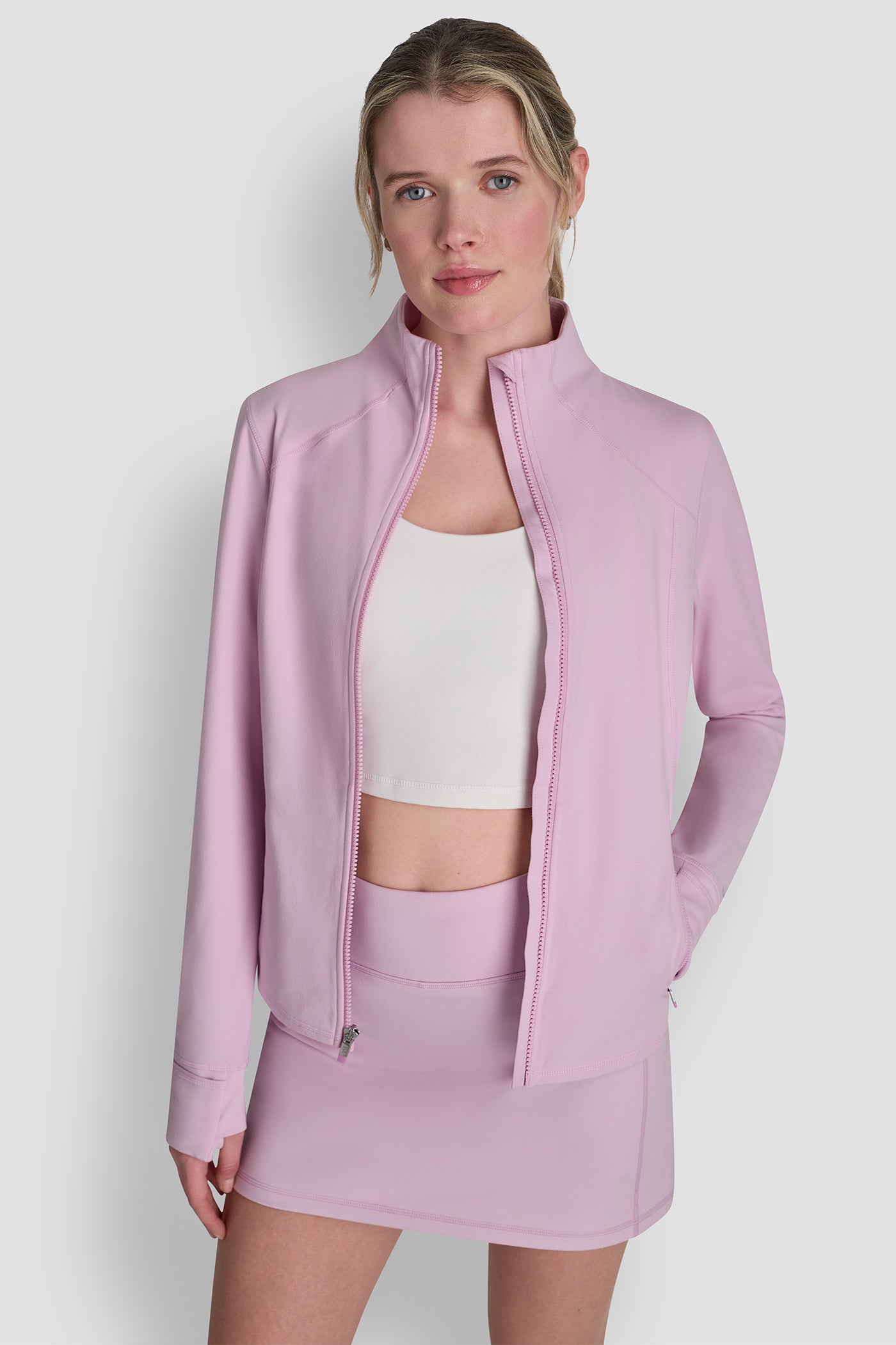FUNNEL NECK JACKET - Pink Lavender - 5