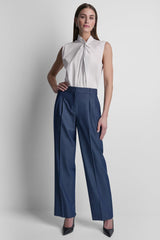 STRAIGHT LEG TROUSER - Dark Navy - 1