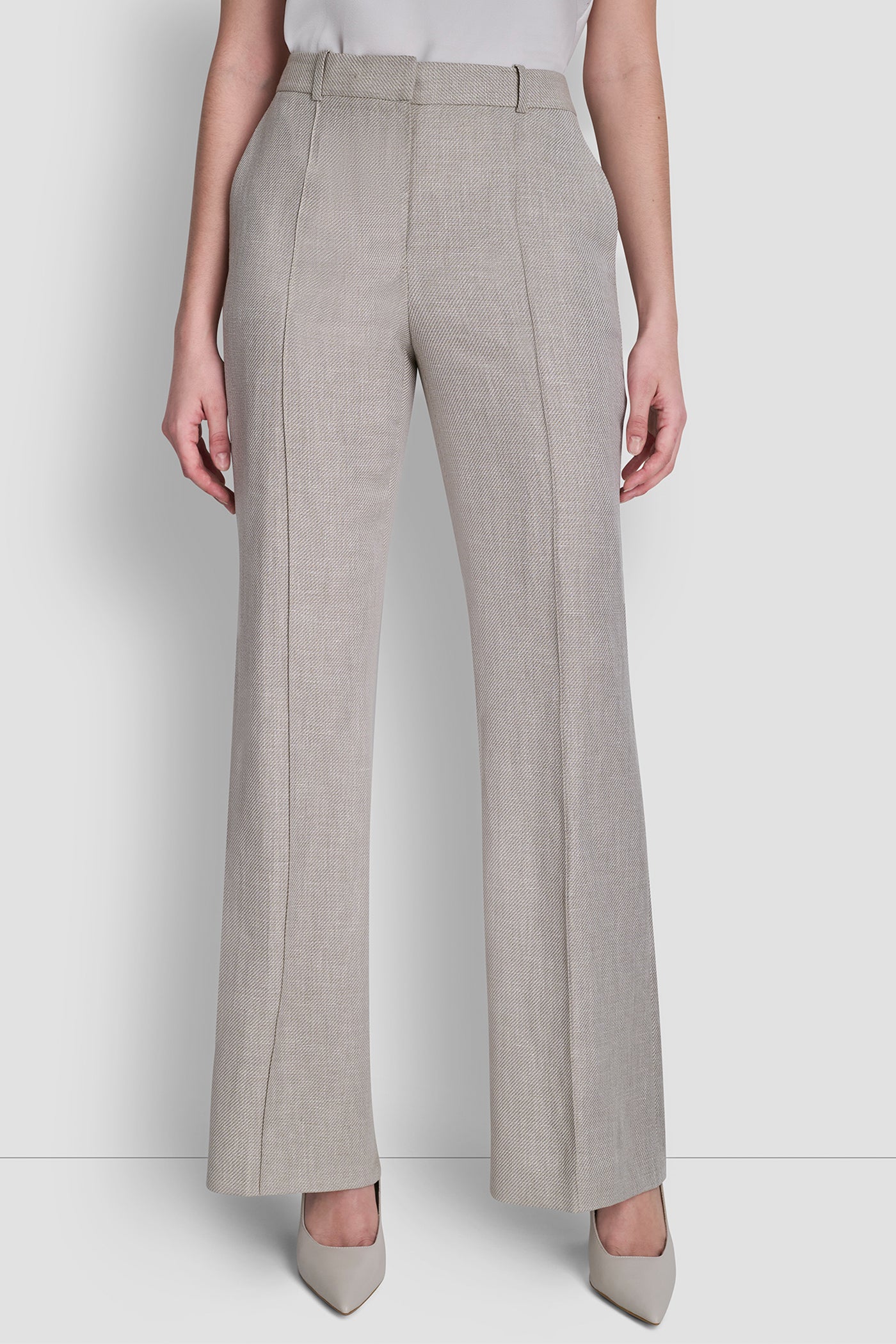 STRAIGHT LEG MODERN FIT PANT - Pebble/White - 1