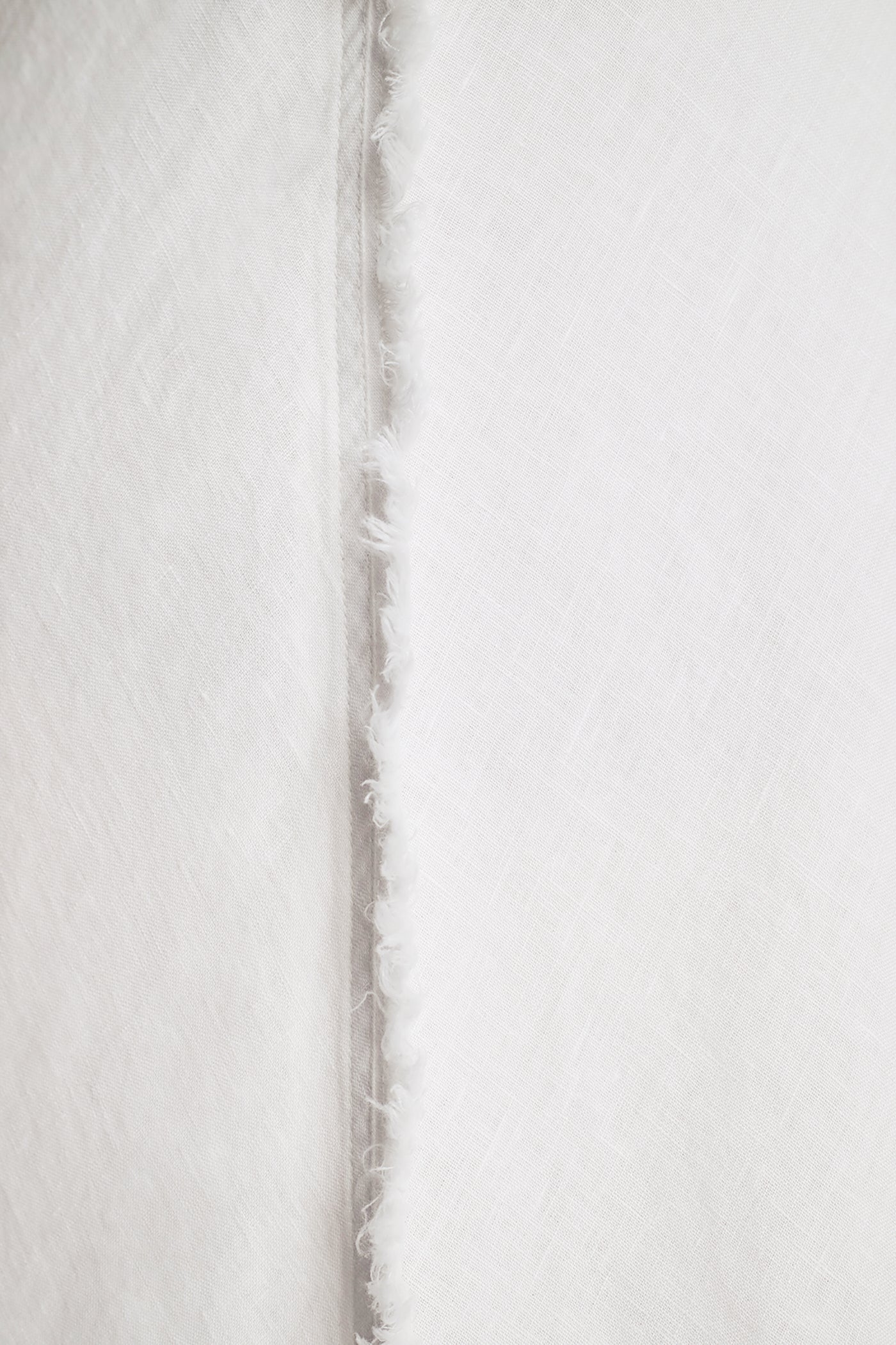 FRAYED LINEN MAXI DRESS - White - 6